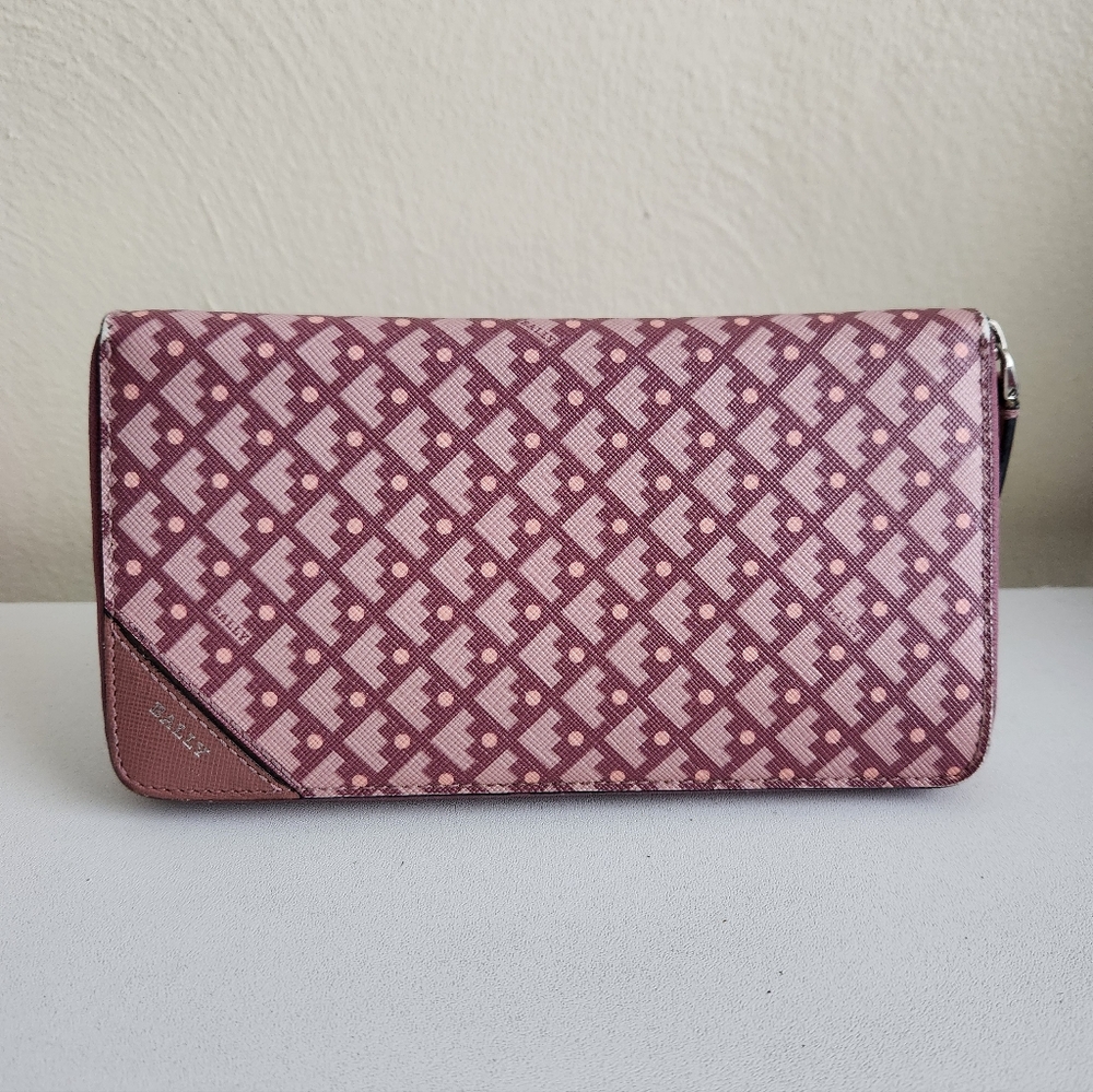 Bally Leather Zip Around Long Wallet